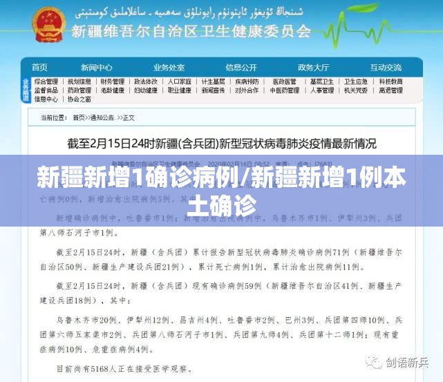新疆新增1确诊病例/新疆新增1例本土确诊 新疆新增1确诊病例/新疆新增1例本土确诊