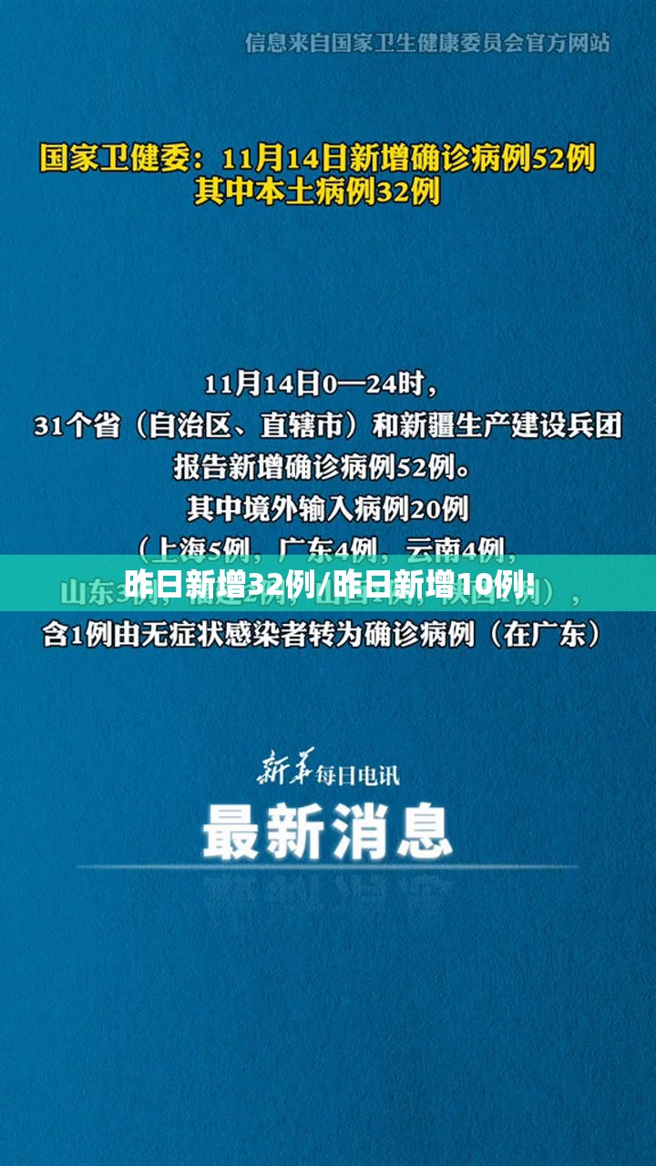 昨日新增32例/昨日新增10例!