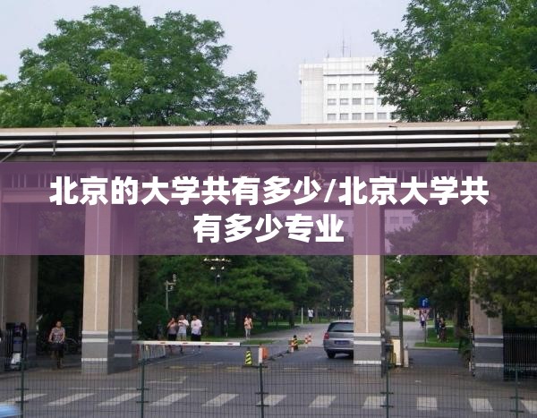 北京的大学共有多少/北京大学共有多少专业