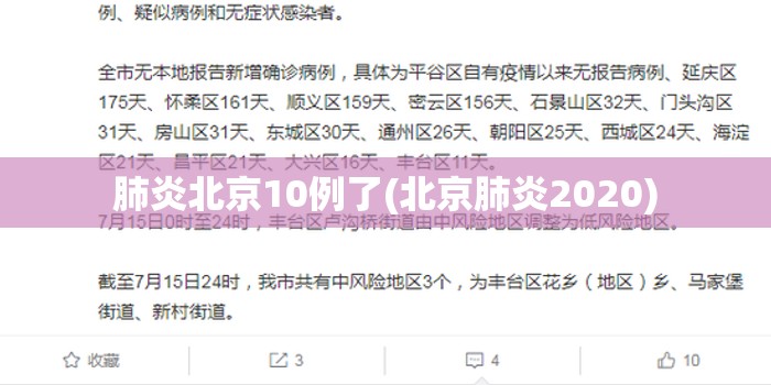 肺炎北京10例了(北京肺炎2020) 肺炎北京10例了(北京肺炎2020)