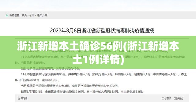 浙江新增本土确诊56例(浙江新增本土1例详情)