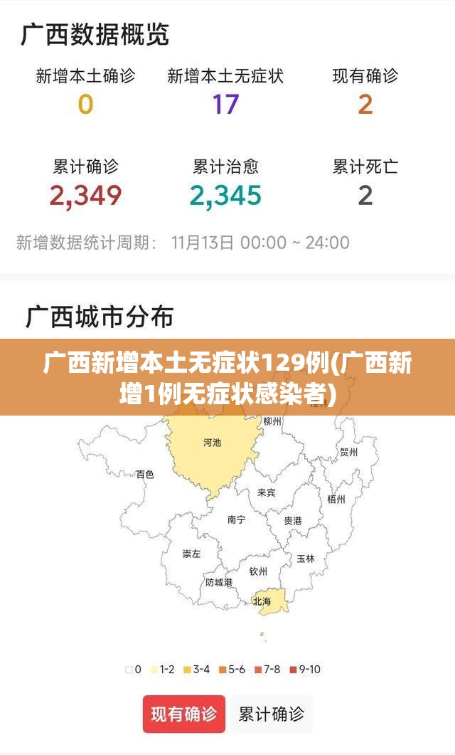 广西新增本土无症状129例(广西新增1例无症状感染者)