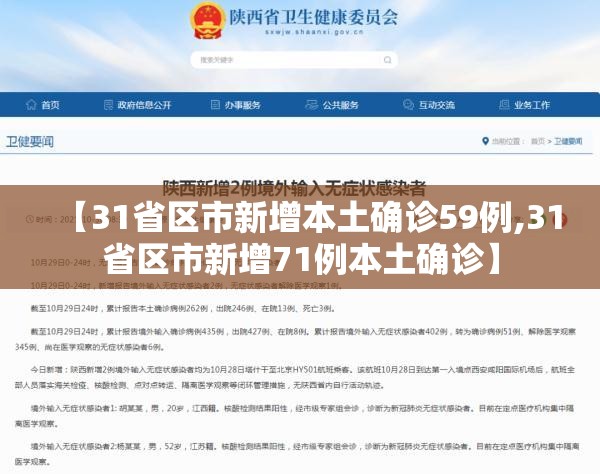 【31省区市新增本土确诊59例,31省区市新增71例本土确诊】