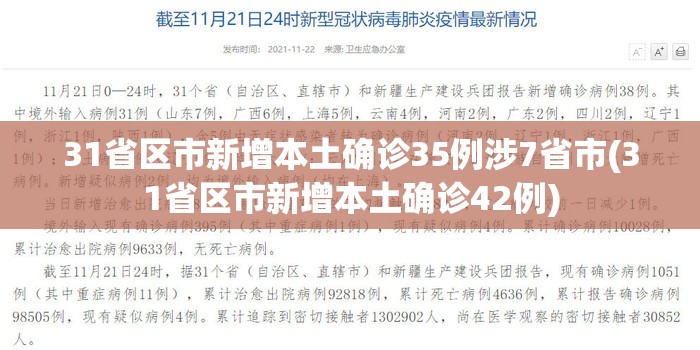 31省区市新增本土确诊35例涉7省市(31省区市新增本土确诊42例)