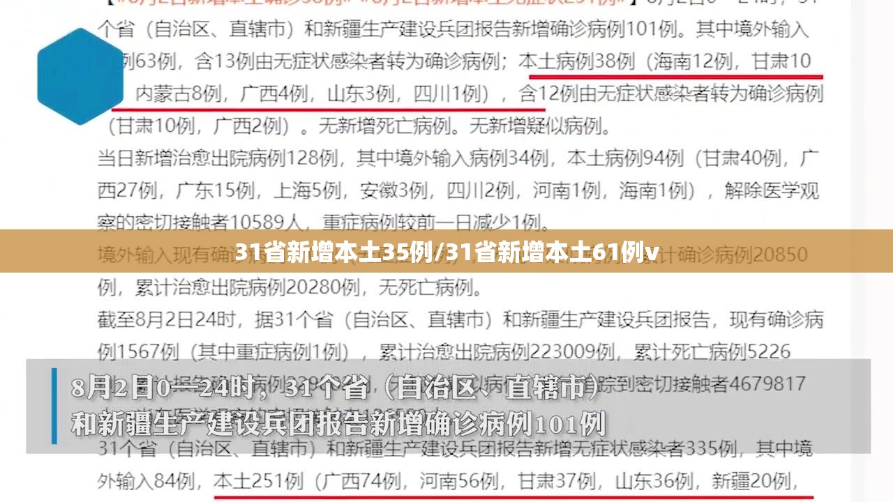 31省新增本土35例/31省新增本土61例v 31省新增本土35例/31省新增本土61例v