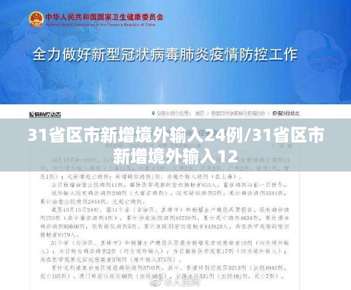 31省区市新增境外输入24例/31省区市新增境外输入12