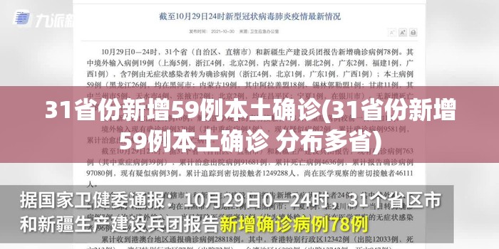 31省份新增59例本土确诊(31省份新增59例本土确诊 分布多省)