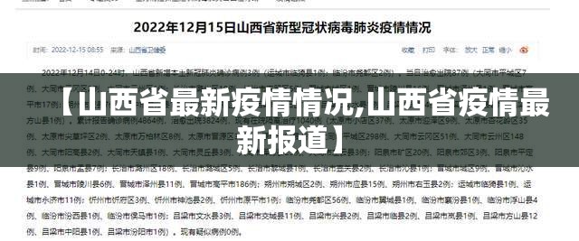 【山西省最新疫情情况,山西省疫情最新报道】 【山西省最新疫情情况,山西省疫情最新报道】