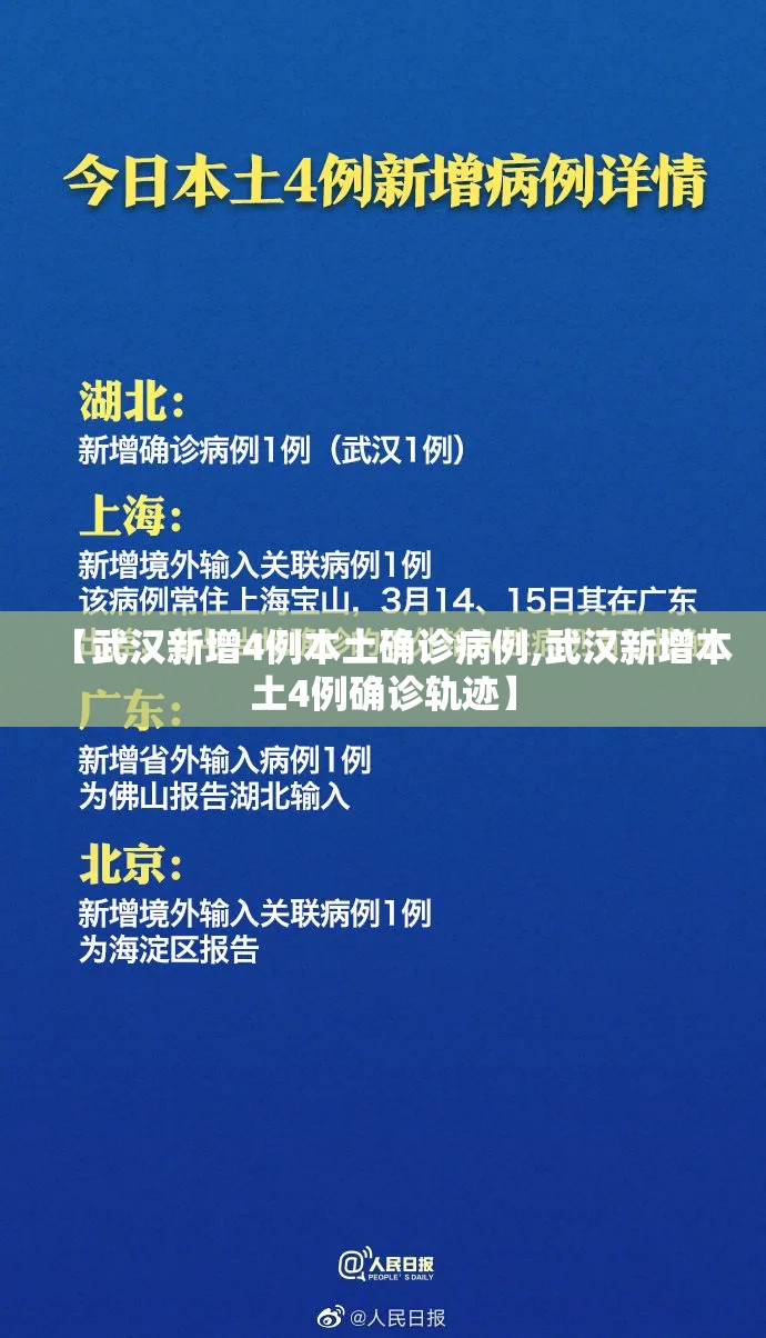 【武汉新增4例本土确诊病例,武汉新增本土4例确诊轨迹】 【武汉新增4例本土确诊病例,武汉新增本土4例确诊轨迹】