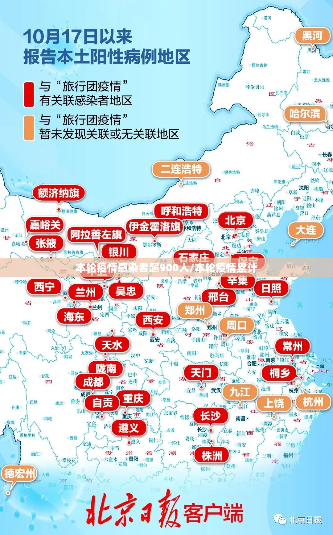 本轮疫情感染者超900人/本轮疫情累计 本轮疫情感染者超900人/本轮疫情累计