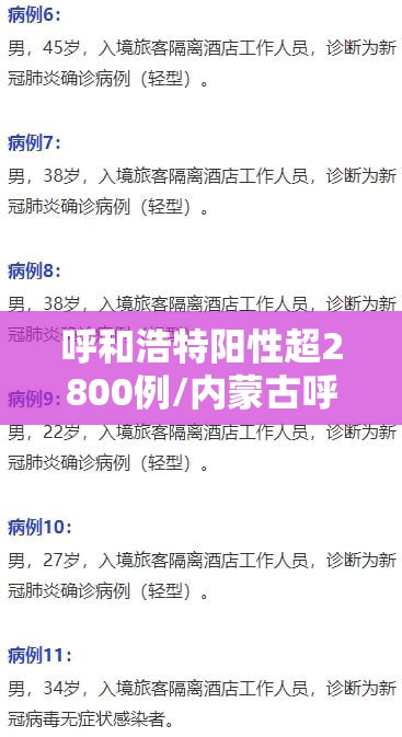 呼和浩特阳性超2800例/内蒙古呼和浩特新增核酸阳性人员?警方紧急回应 呼和浩特阳性超2800例/内蒙古呼和浩特新增核酸阳性人员?警方紧急回应