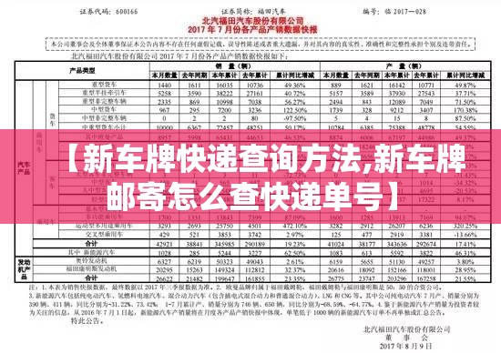 【新车牌快递查询方法,新车牌邮寄怎么查快递单号】