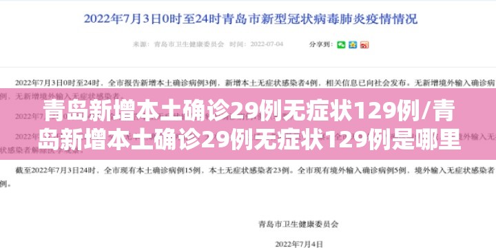 青岛新增本土确诊29例无症状129例/青岛新增本土确诊29例无症状129例是哪里的