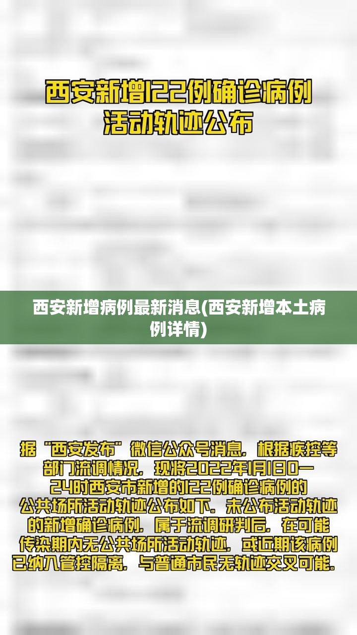 西安新增病例最新消息(西安新增本土病例详情)