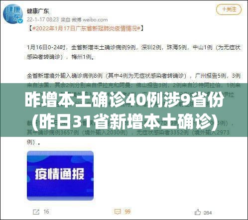 昨增本土确诊40例涉9省份(昨日31省新增本土确诊)