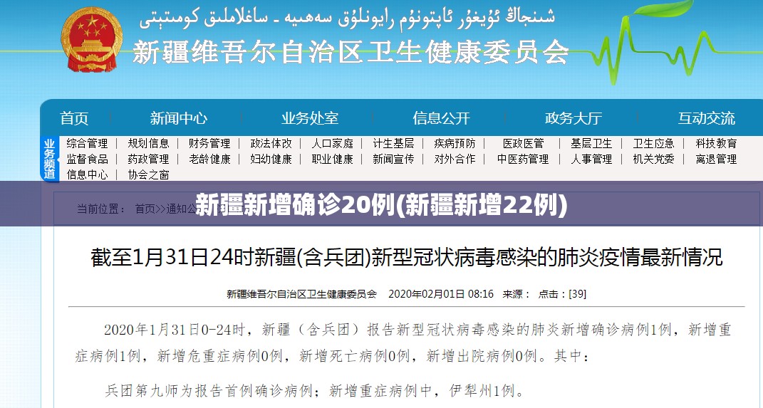 新疆新增确诊20例(新疆新增22例) 新疆新增确诊20例(新疆新增22例)