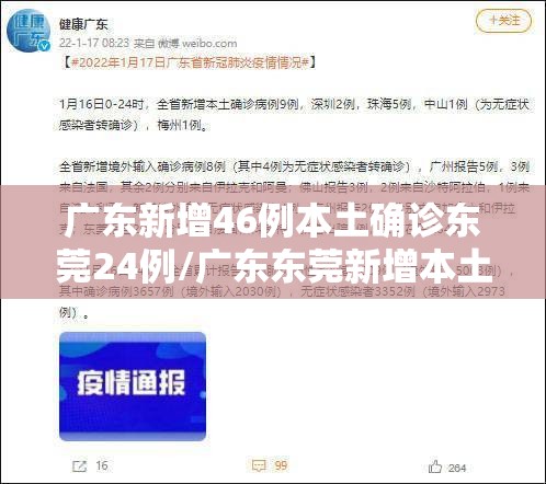 广东新增46例本土确诊东莞24例/广东东莞新增本土确诊病例活动轨迹公布 广东新增46例本土确诊东莞24例/广东东莞新增本土确诊病例活动轨迹公布