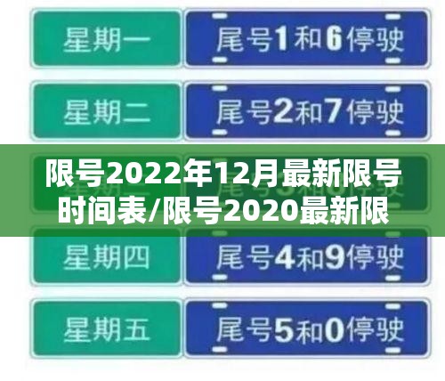 限号2022年12月最新限号时间表/限号2020最新限号12月处罚 限号2022年12月最新限号时间表/限号2020最新限号12月处罚