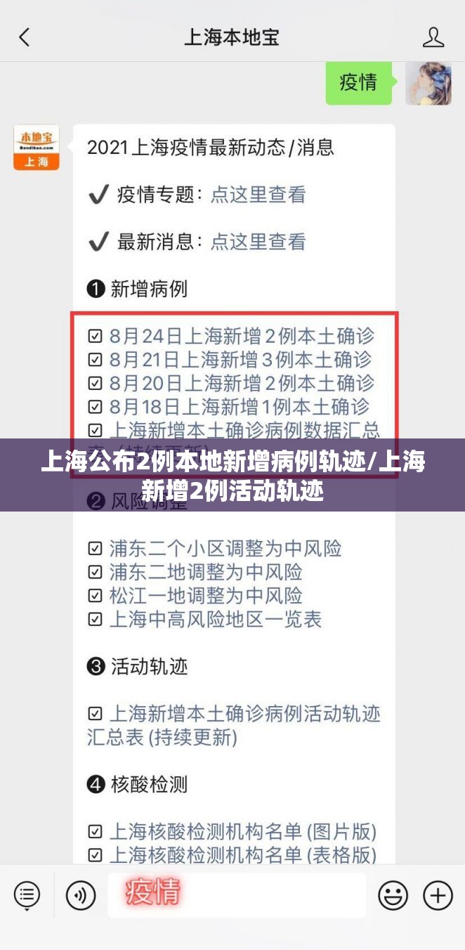 上海公布2例本地新增病例轨迹/上海新增2例活动轨迹