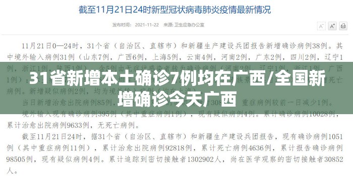 31省新增本土确诊7例均在广西/全国新增确诊今天广西