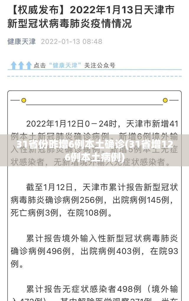 31省份昨增6例本土确诊(31省增126例本土病例)