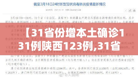 【31省份增本土确诊131例陕西123例,31省新增本土42例陕西】