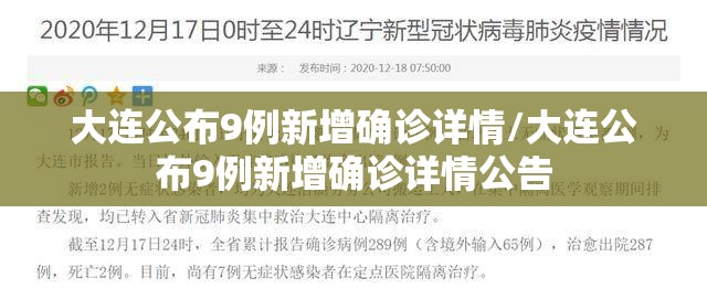 大连公布9例新增确诊详情/大连公布9例新增确诊详情公告