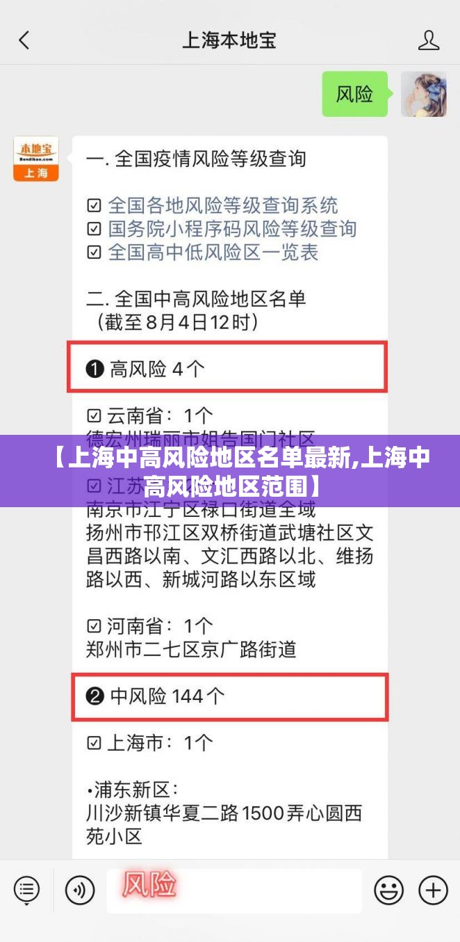 【上海中高风险地区名单最新,上海中高风险地区范围】