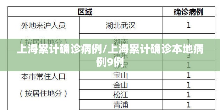 上海累计确诊病例/上海累计确诊本地病例9例
