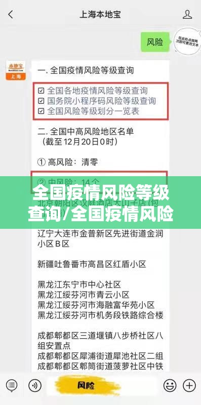 全国疫情风险等级查询/全国疫情风险等级查询持续更新