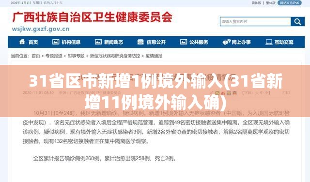 31省区市新增1例境外输入(31省新增11例境外输入确)