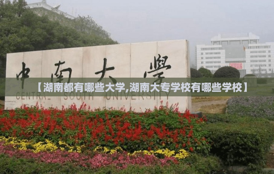 【湖南都有哪些大学,湖南大专学校有哪些学校】