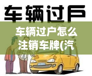 车辆过户怎么注销车牌(汽车过户了车牌怎么弄)