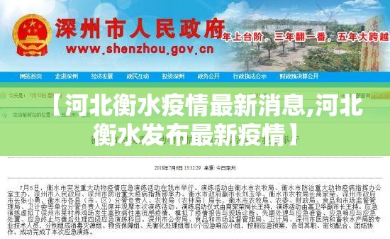 【河北衡水疫情最新消息,河北衡水发布最新疫情】