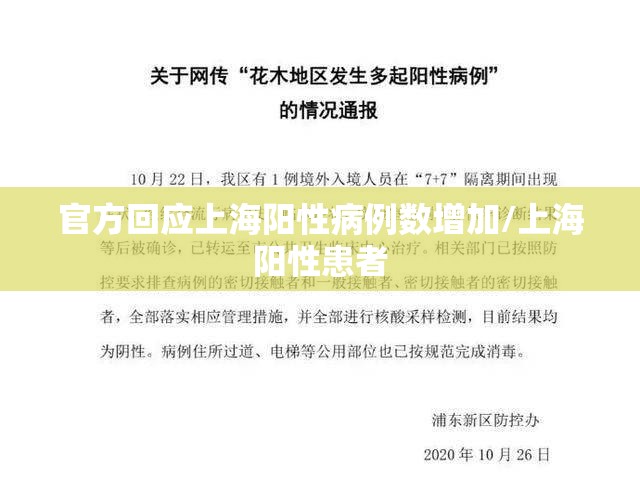 官方回应上海阳性病例数增加/上海阳性患者