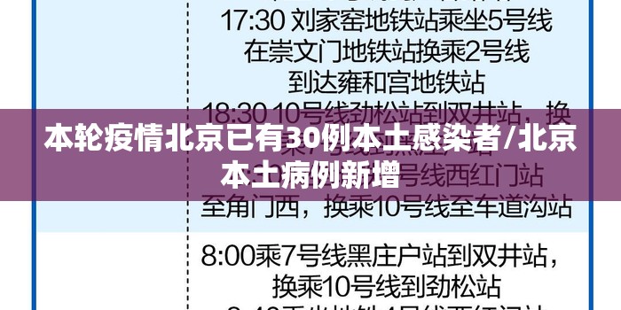 本轮疫情北京已有30例本土感染者/北京本土病例新增