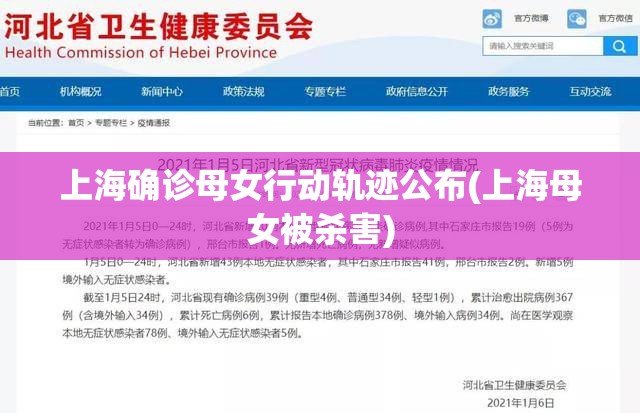 上海确诊母女行动轨迹公布(上海母女被杀害) 上海确诊母女行动轨迹公布(上海母女被杀害)