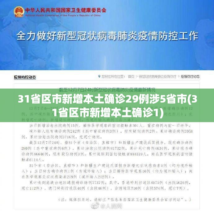 31省区市新增本土确诊29例涉5省市(31省区市新增本土确诊1)