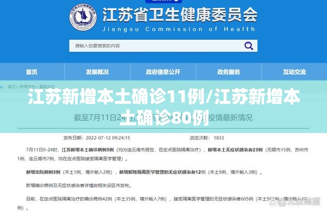 江苏新增本土确诊11例/江苏新增本土确诊80例