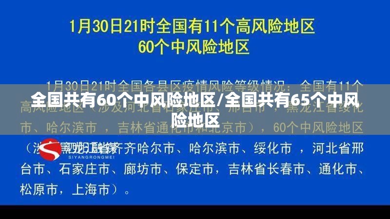 全国共有60个中风险地区/全国共有65个中风险地区
