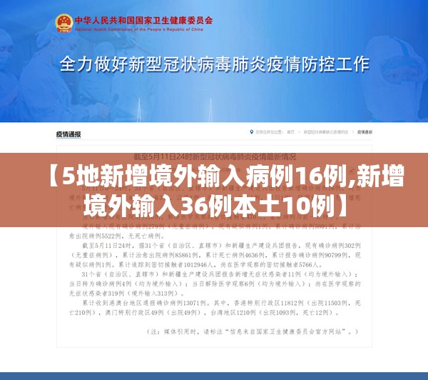 【5地新增境外输入病例16例,新增境外输入36例本土10例】