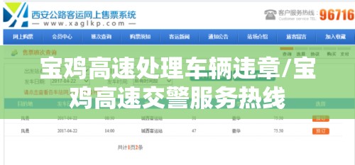 宝鸡高速处理车辆违章/宝鸡高速交警服务热线