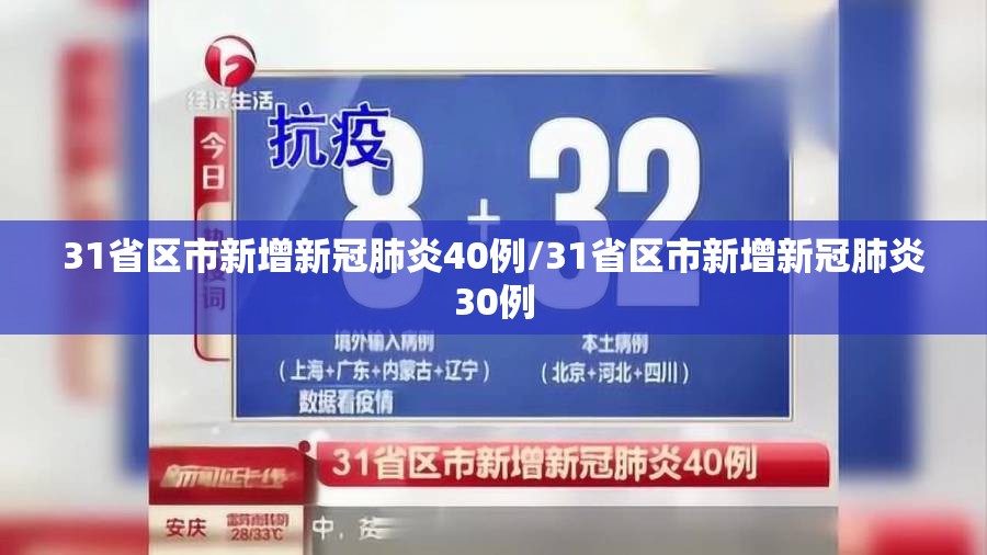 31省区市新增新冠肺炎40例/31省区市新增新冠肺炎30例