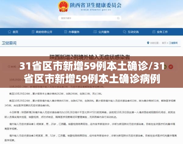 31省区市新增59例本土确诊/31省区市新增59例本土确诊病例 31省区市新增59例本土确诊/31省区市新增59例本土确诊病例