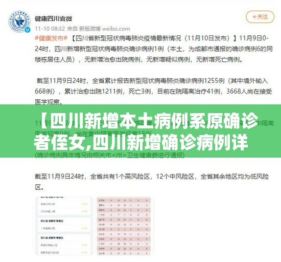 【四川新增本土病例系原确诊者侄女,四川新增确诊病例详情】 【四川新增本土病例系原确诊者侄女,四川新增确诊病例详情】