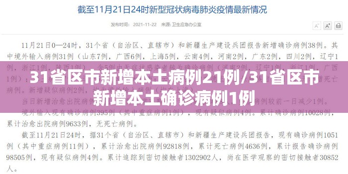 31省区市新增本土病例21例/31省区市新增本土确诊病例1例