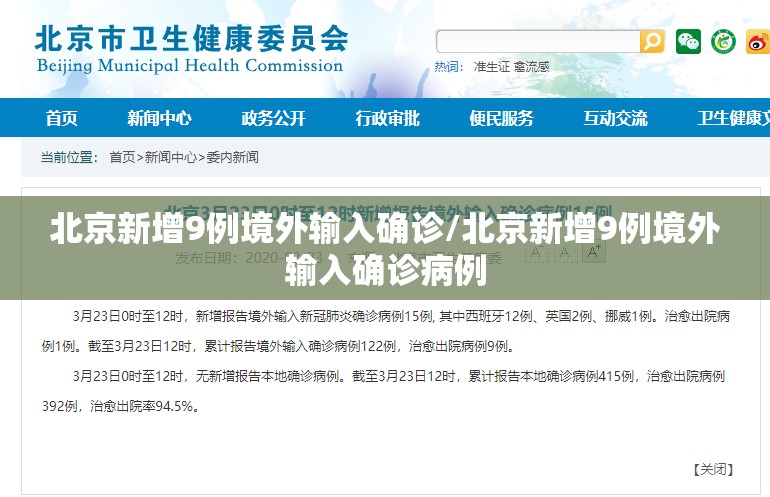 北京新增9例境外输入确诊/北京新增9例境外输入确诊病例