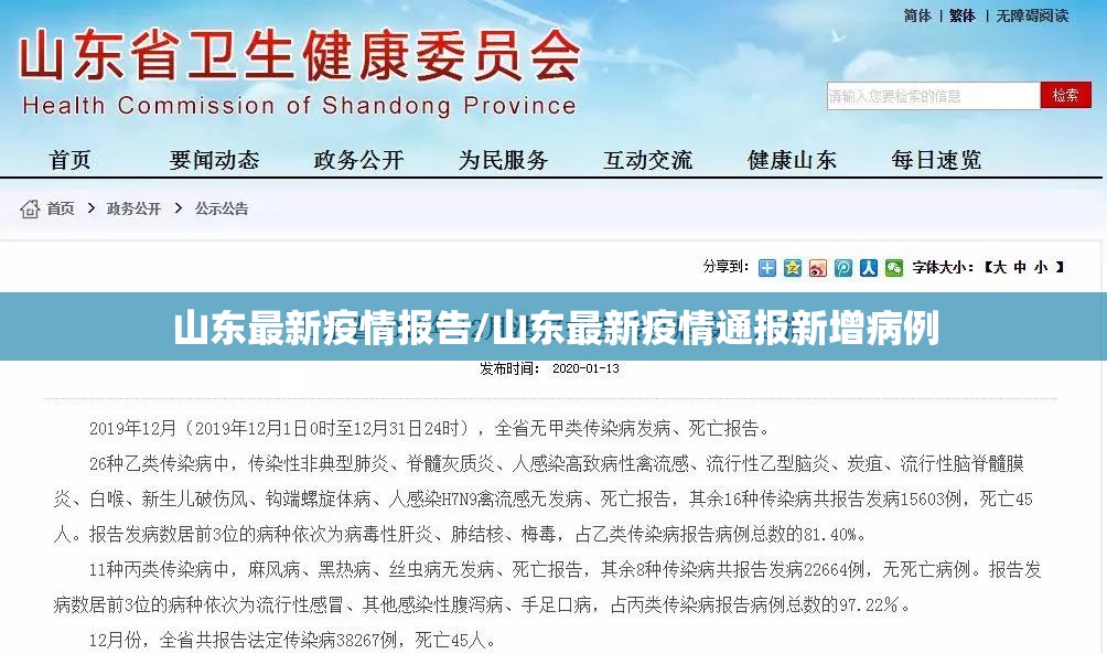 山东最新疫情报告/山东最新疫情通报新增病例 山东最新疫情报告/山东最新疫情通报新增病例