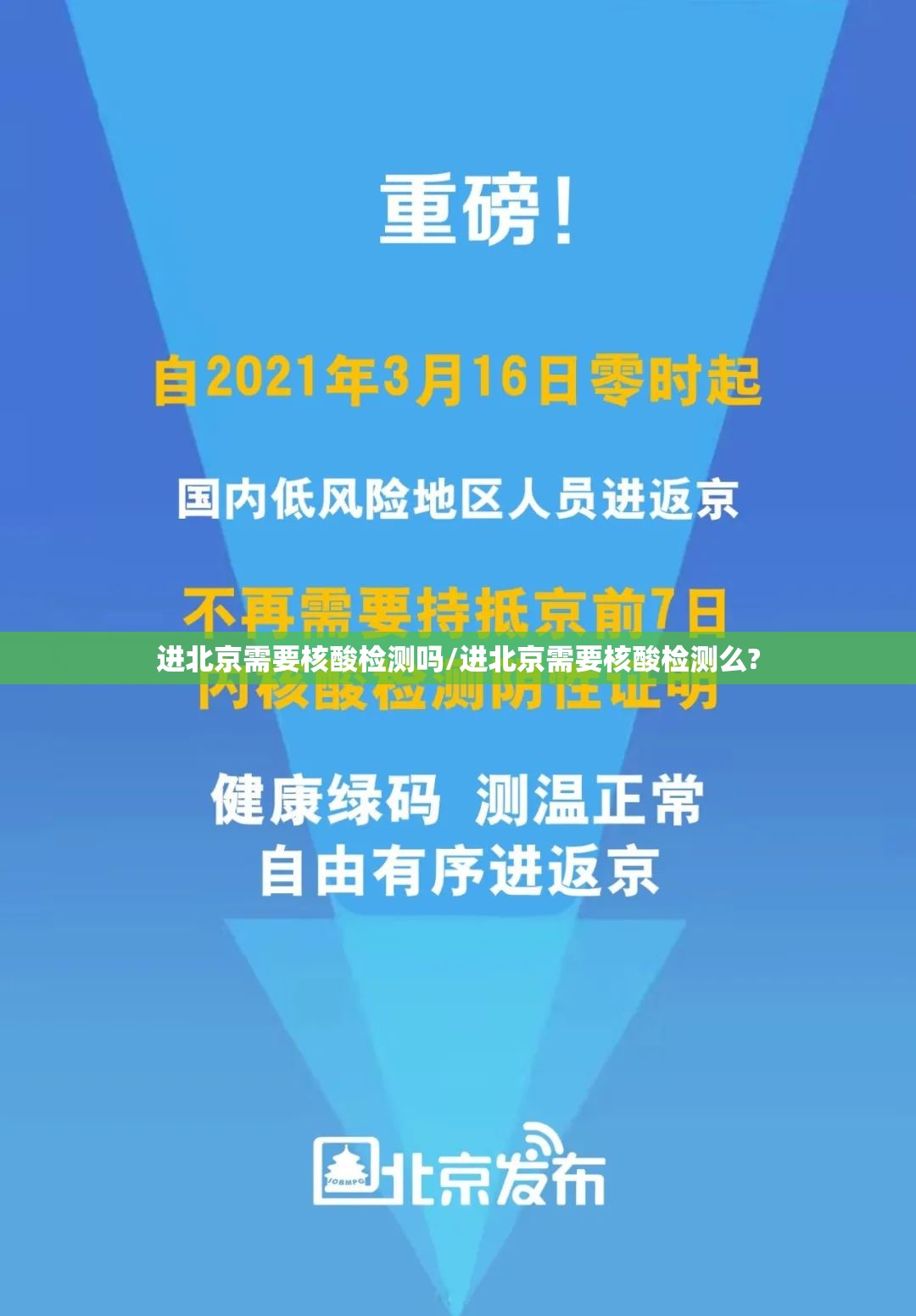 进北京需要核酸检测吗/进北京需要核酸检测么?
