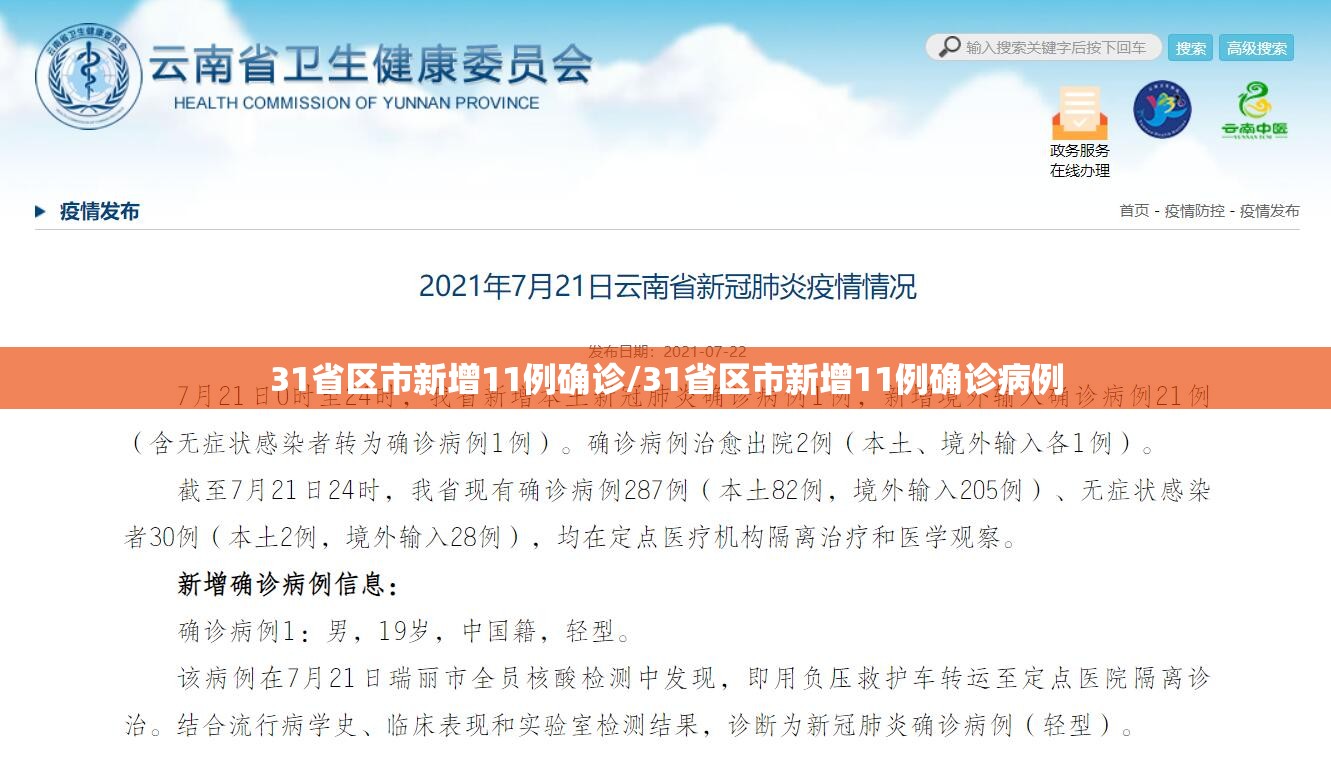 31省区市新增11例确诊/31省区市新增11例确诊病例